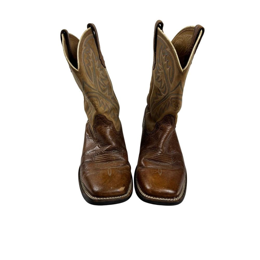 Ariat Mens Heritage Roughstock Brown Leather Western Boots Size 8.5 D
